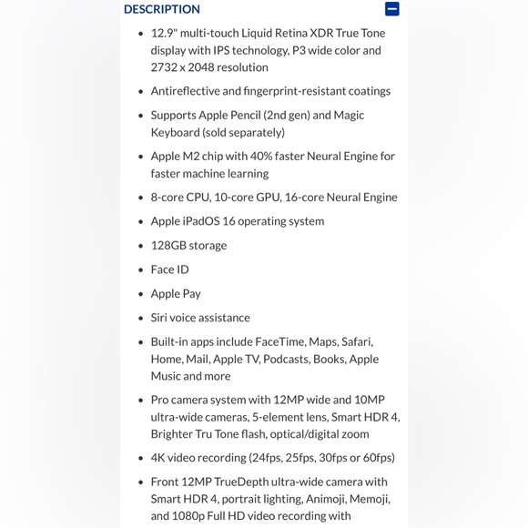 Like New 128 GB Apple iPad Pro 12.9” with Keyboard case - Picture 5 of 12